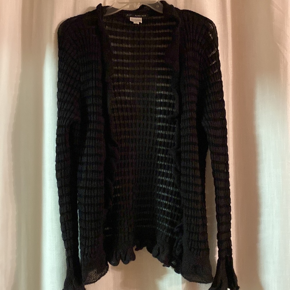 Black knit cardigan